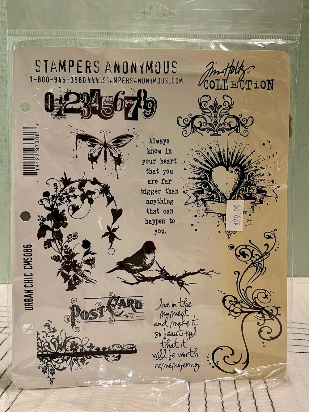 Stampers Anonymous Tim Holtz Collection Clear Stamp Sheet - Black Designs